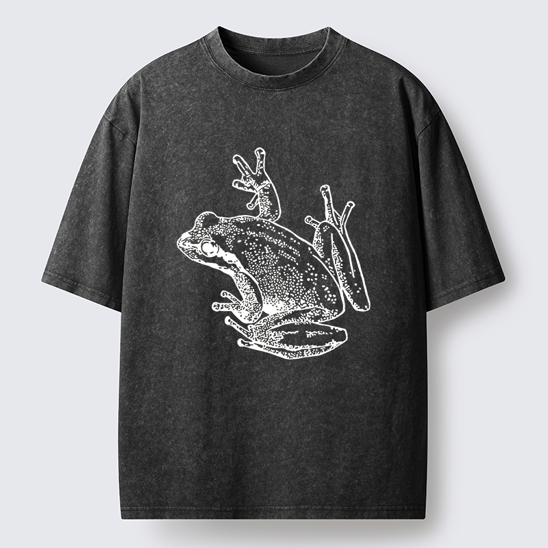 Tokyo-Tiger Frogs Lying On Clothes Washed T-Shirt