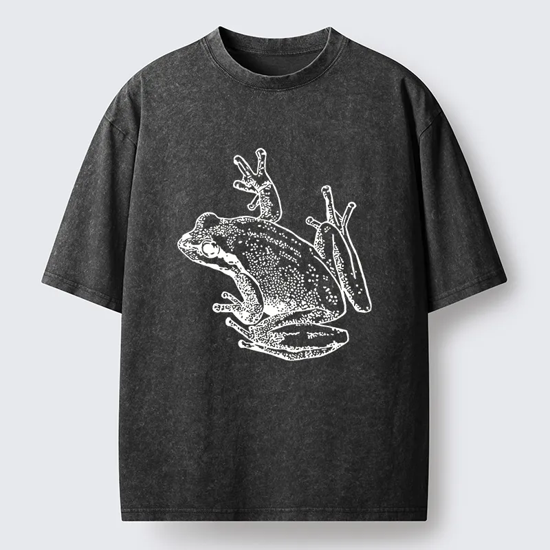 Tokyo-Tiger Frogs Lying On Clothes Washed T-Shirt