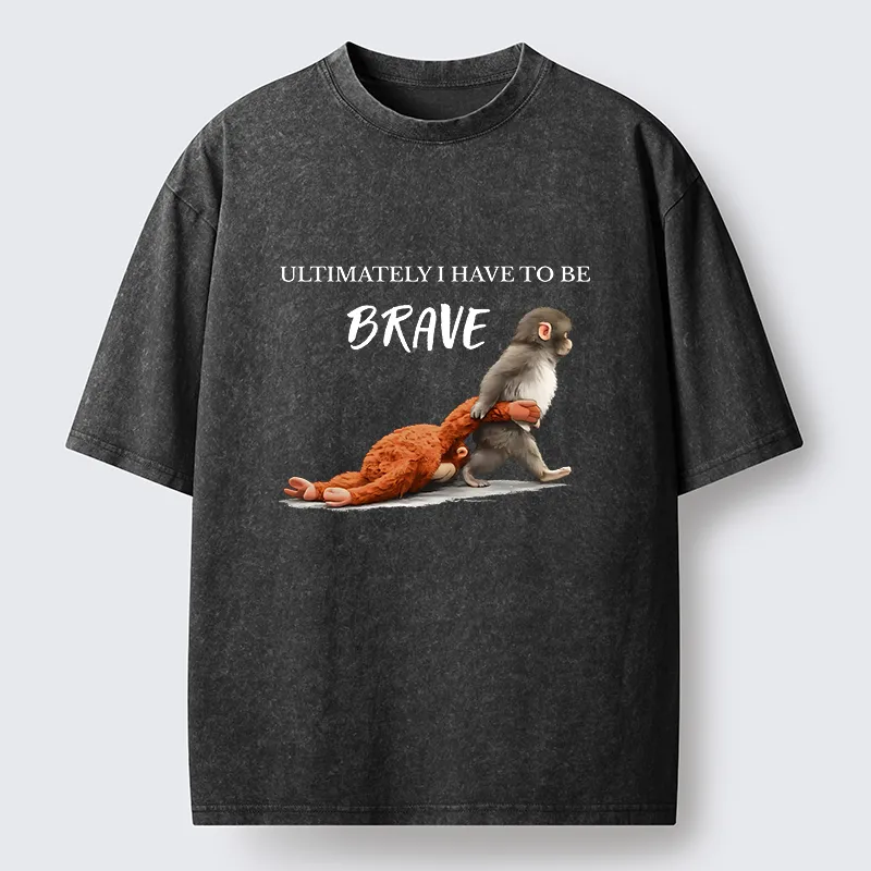 Tokyo-Tiger Punch Needs To Learn To Be Brave Washed T-Shirt