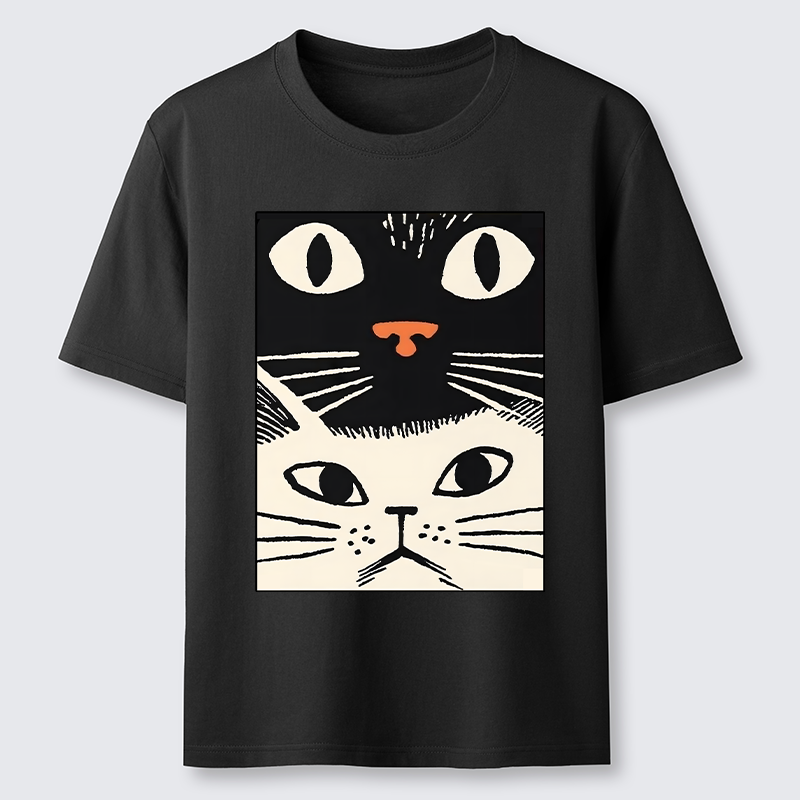 Tokyo-Tiger Black Cat And White Cat Classic T-Shirt
