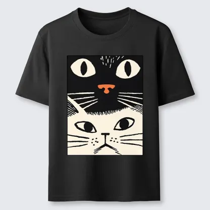 Tokyo-Tiger Black Cat And White Cat Classic T-Shirt