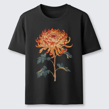 Tokyo-Tiger Japanese Chrysanthemum Flower Classic T-Shirt