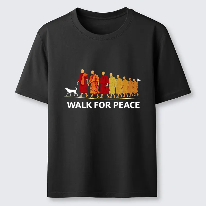 Tokyo-Tiger Walk For Peace Monks And Dog Classic T-Shirt