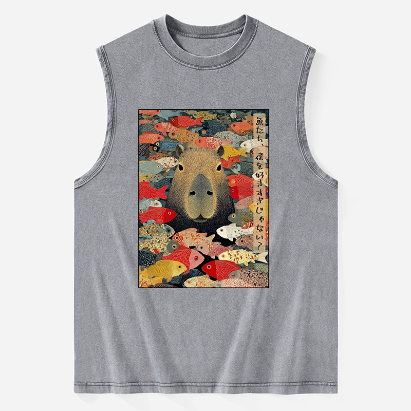 Tokyo-Tiger Am I Too Lovable? Washed Tank