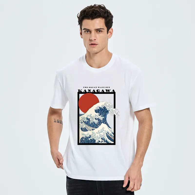 Tokyo-Tiger Minimalist Ukiyo-e Waves Classic T-Shirt