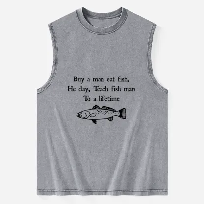 Tokyo-Tiger Man Eat Fish Meme Washed Tank