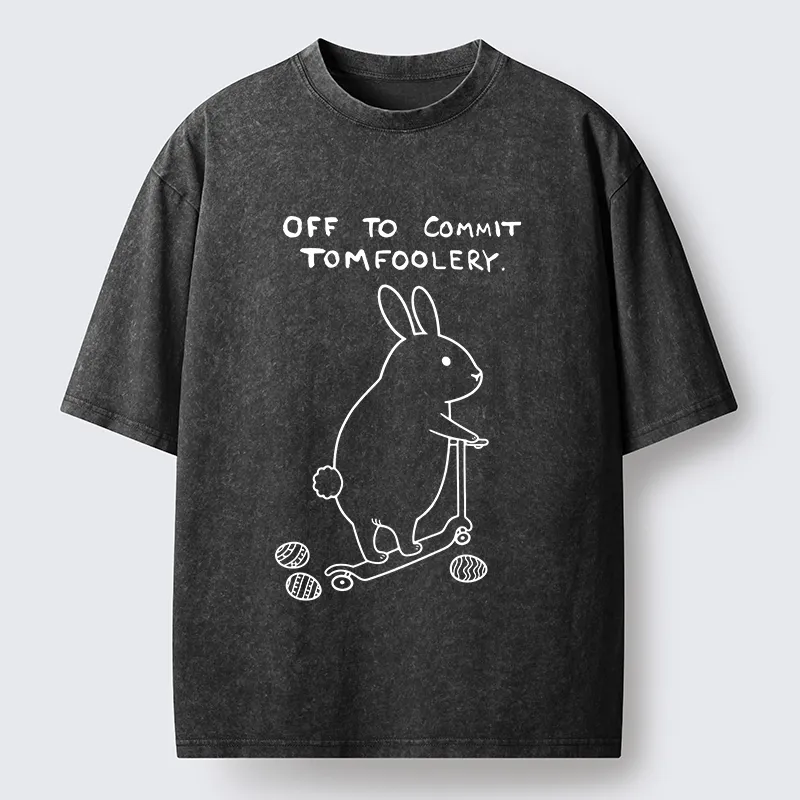 Tokyo-Tiger Rabbit Goes To Play Pranks Washed T-Shirt