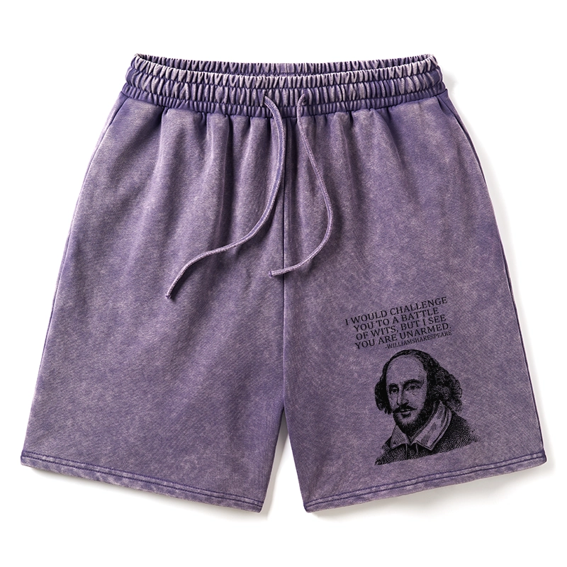 Tokyo-Tiger Your Intelligence Is Inferior To Mine Washed Shorts