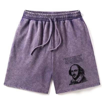 Tokyo-Tiger Your Intelligence Is Inferior To Mine Washed Shorts