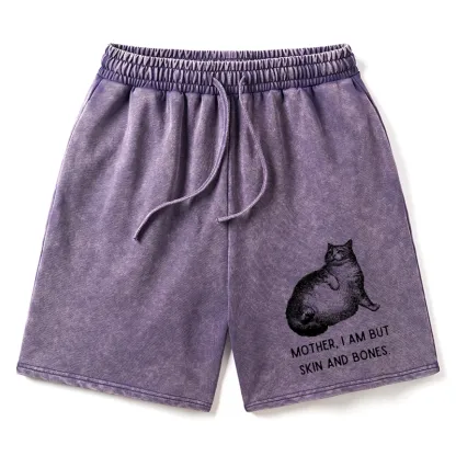 Tokyo-Tiger Skin & Bones Cat Washed Shorts