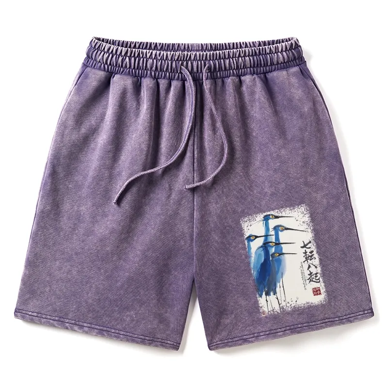 Tokyo-Tiger Wings That Never Yield Washed Shorts