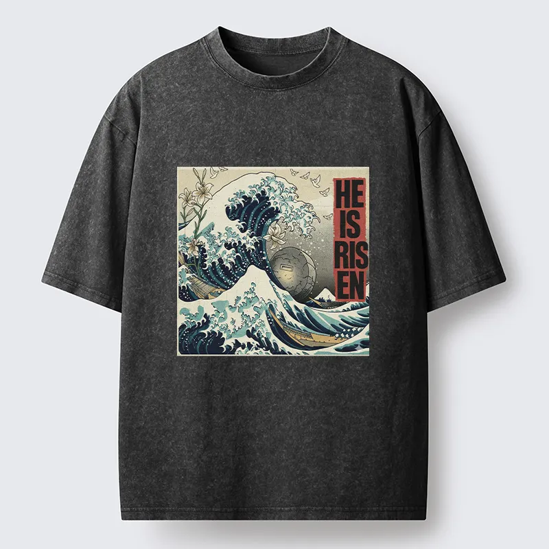 Tokyo-Tiger Easter Wave Washed T-Shirt