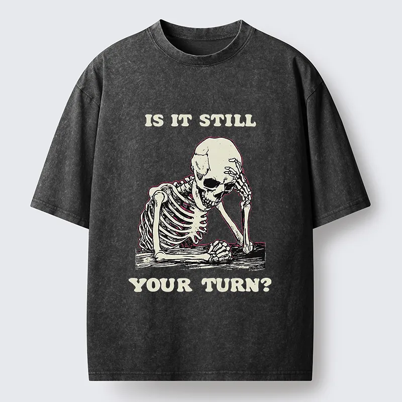 Tokyo-Tiger Waiting To Become A Skeleton Washed T-Shirt