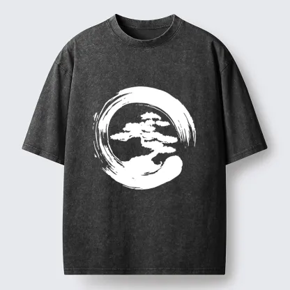 Tokyo-Tiger Zen Bonsai Washed T-Shirt
