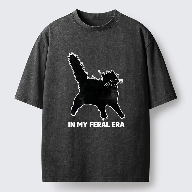 Tokyo-Tiger Wild Black Cat Washed T-Shirt