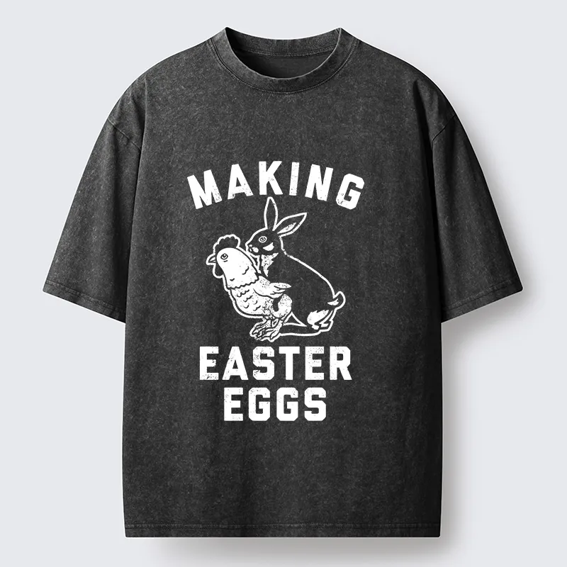 Tokyo-Tiger Making Eggs Easter Washed T-Shirt Sale