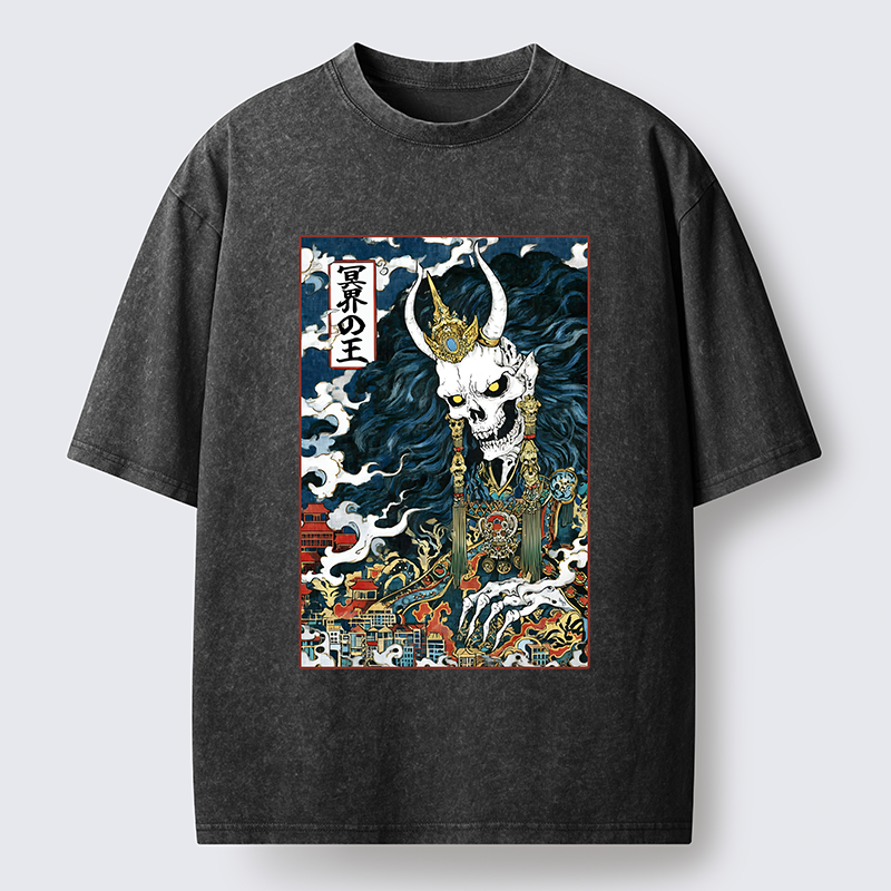 Tokyo-Tiger King Of The Underworld Washed T-Shirt