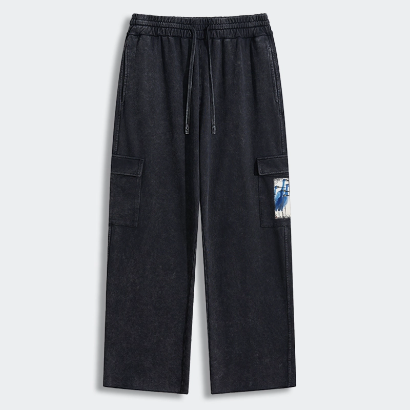 Tokyo-Tiger Wings That Never Yield Washed Utility Sweatpants