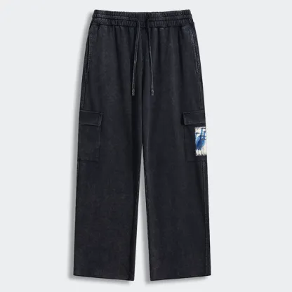 Tokyo-Tiger Wings That Never Yield Washed Utility Sweatpants