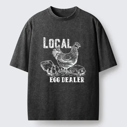 Tokyo-Tiger Easter Egg Supply Washed T-Shirt