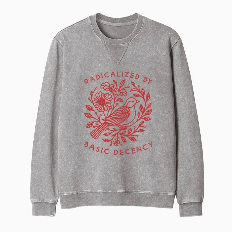 Tokyo-Tiger Pigeon That Was Moved Washed Terry Sweatshirt