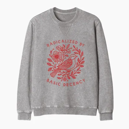Tokyo-Tiger Pigeon That Was Moved Washed Terry Sweatshirt