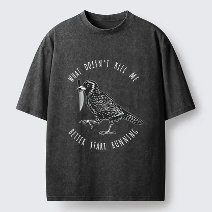 Tokyo-Tiger Clever Crow Washed T-Shirt