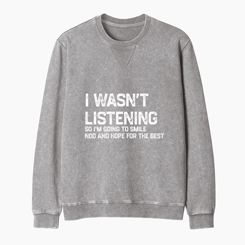 Tokyo-Tiger Indifferent To Everything Washed Terry Sweatshirt