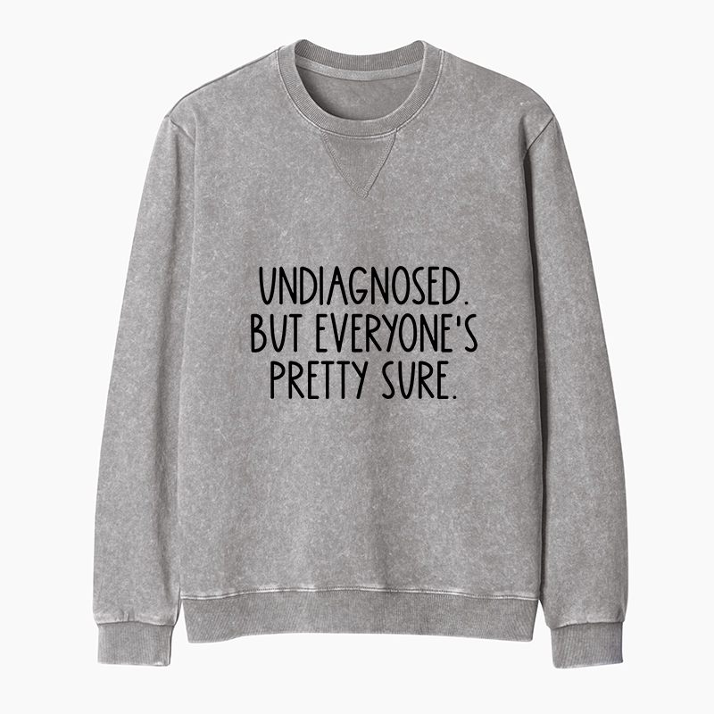 Tokyo-Tiger Self-diagnosed Illness Funny Washed Terry Sweatshirt