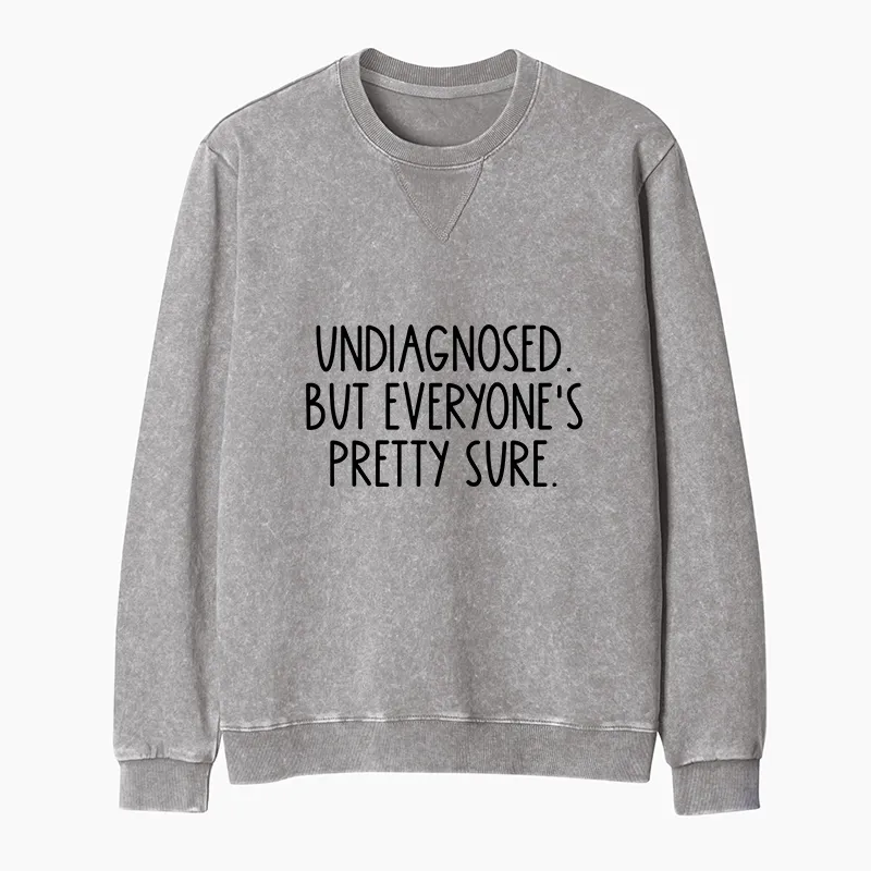 Tokyo-Tiger Self-diagnosed Illness Funny Washed Terry Sweatshirt