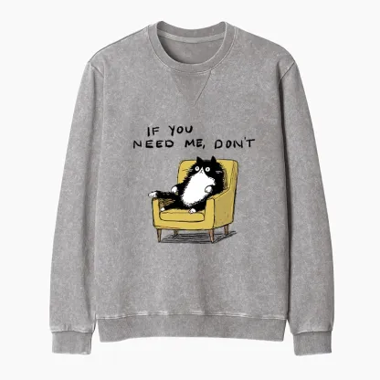 Tokyo-Tiger Unavailable Cat Washed Terry Sweatshirt