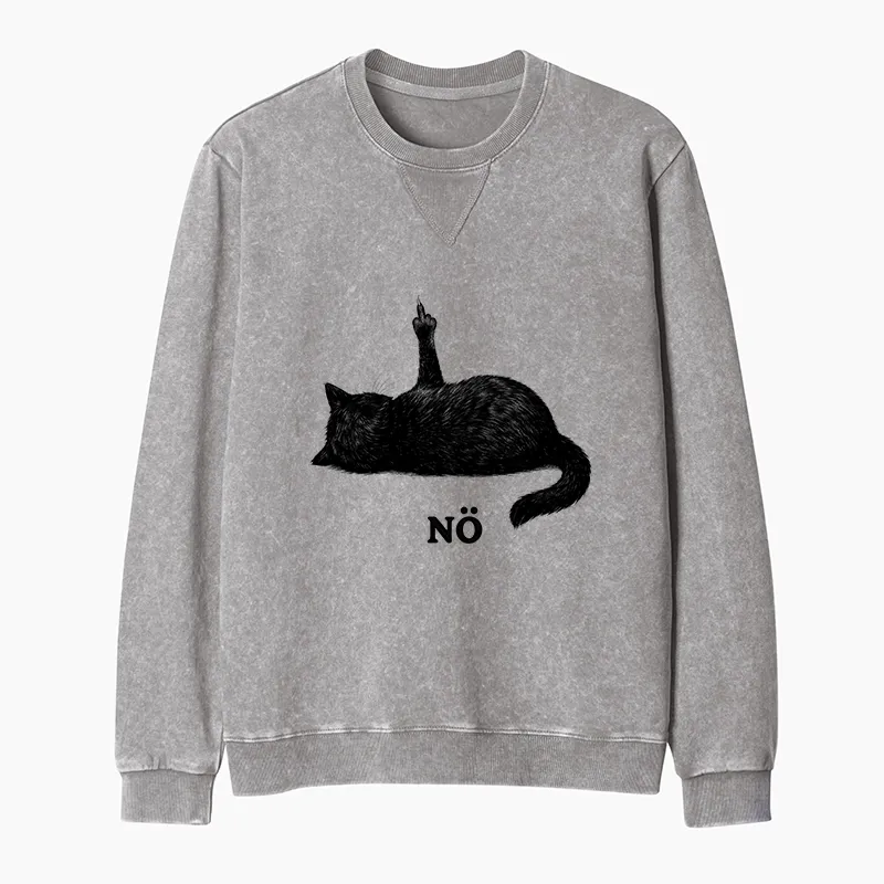 Tokyo-Tiger Cat Refused Washed Terry Sweatshirt