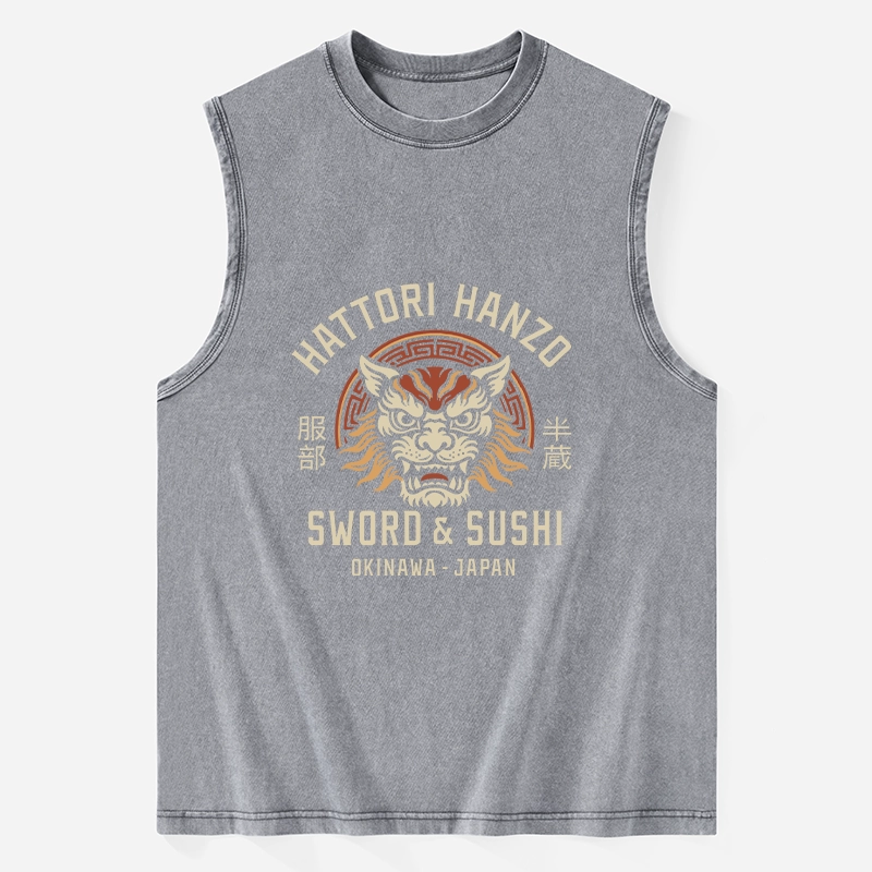 Tokyo-Tiger Hattori Lion Japanese Samurai Washed Tank