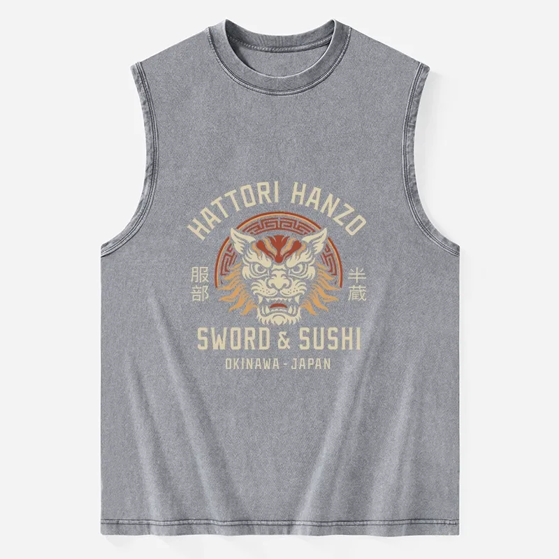 Tokyo-Tiger Hattori Lion Japanese Samurai Washed Tank Sale