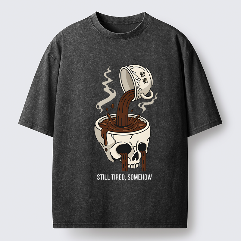 Tokyo-Tiger Coffee Doesn't Work Washed T-Shirt