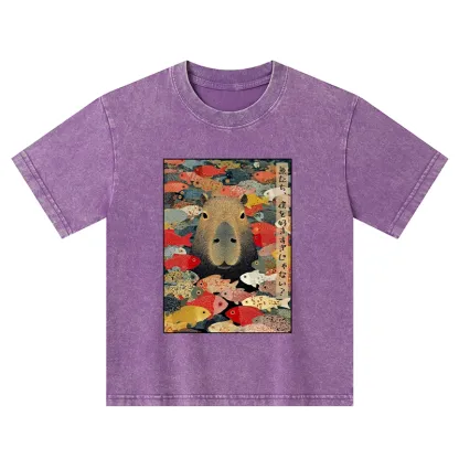 Tokyo-Tiger Am I Too Lovable? Kids Washed T-Shirt