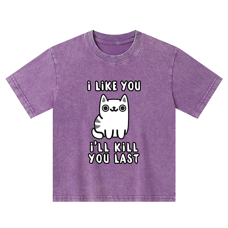 Tokyo-Tiger Cats And Humans Have A Love-hate Relationship Kids Washed T-Shirt