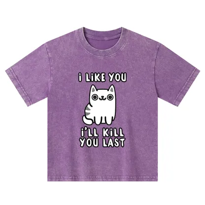 Tokyo-Tiger Cats And Humans Have A Love-hate Relationship Kids Washed T-Shirt