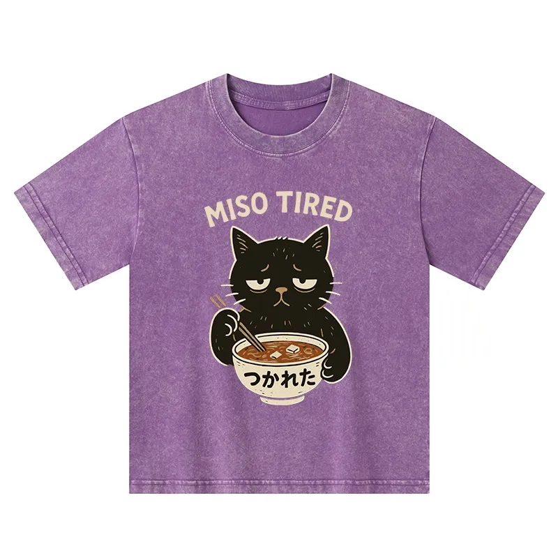 Tokyo-Tiger I’m So Tired Kids Washed T-Shirt