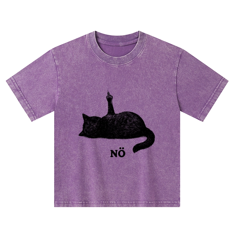 Tokyo-Tiger Cat Refused Kids Washed T-Shirt