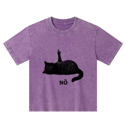 Tokyo-Tiger Cat Refused Kids Washed T-Shirt