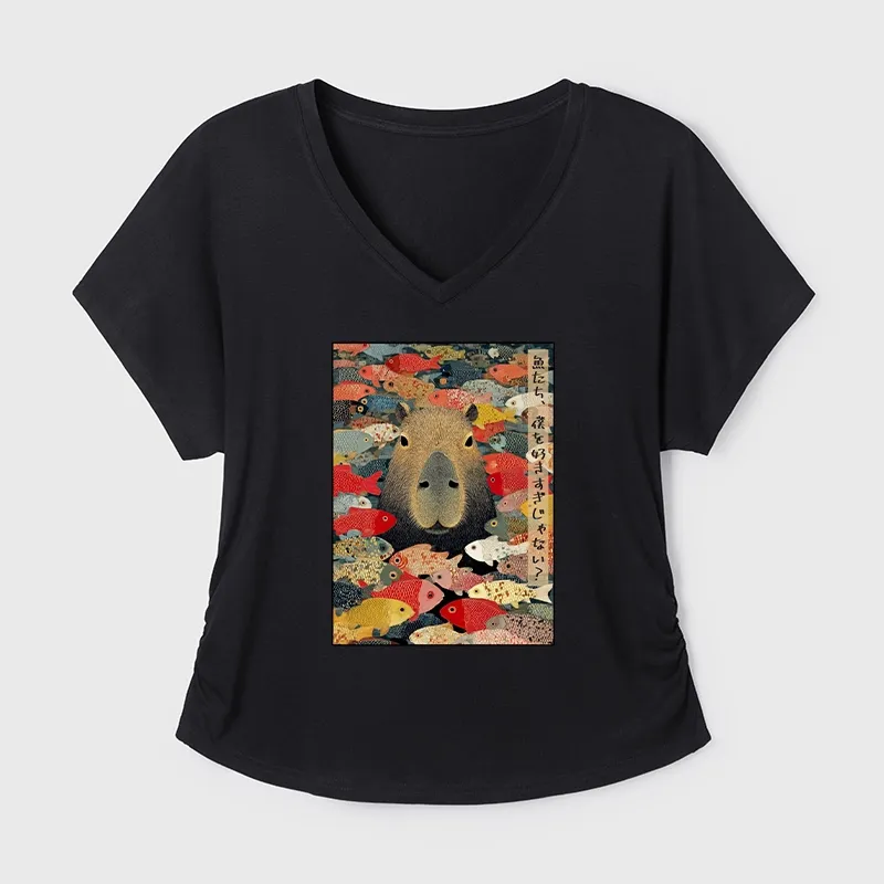 Tokyo-Tiger Am I Too Lovable? Modal Dolman Sleeve T-Shirt