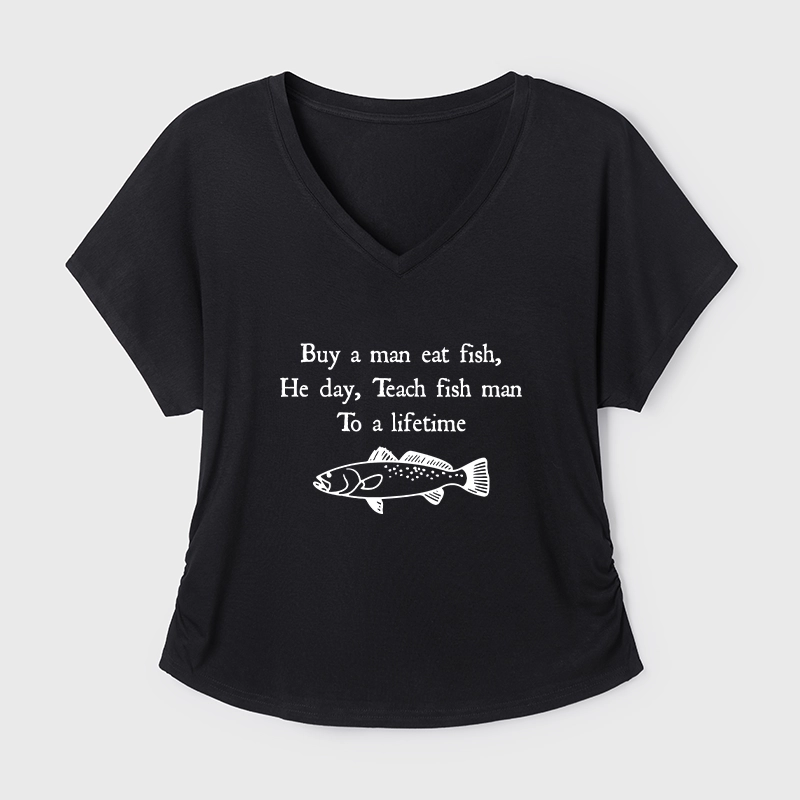 Tokyo-Tiger Man Eat Fish Meme Modal Dolman Sleeve T-Shirt