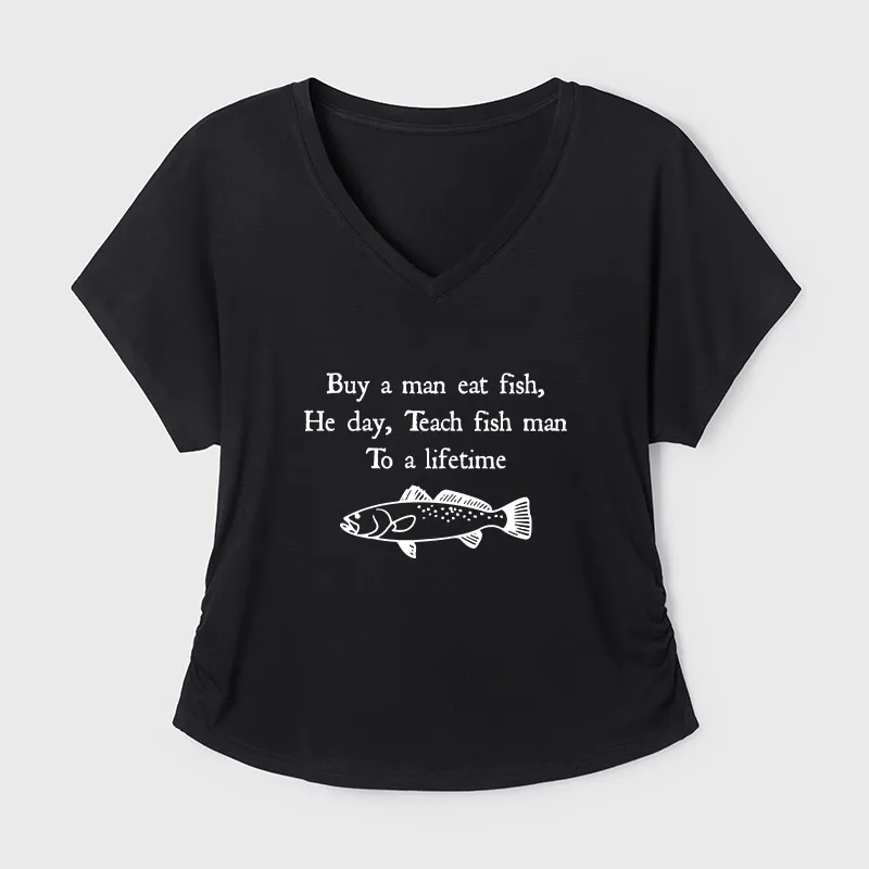 Tokyo-Tiger Man Eat Fish Meme Modal Dolman Sleeve T-Shirt