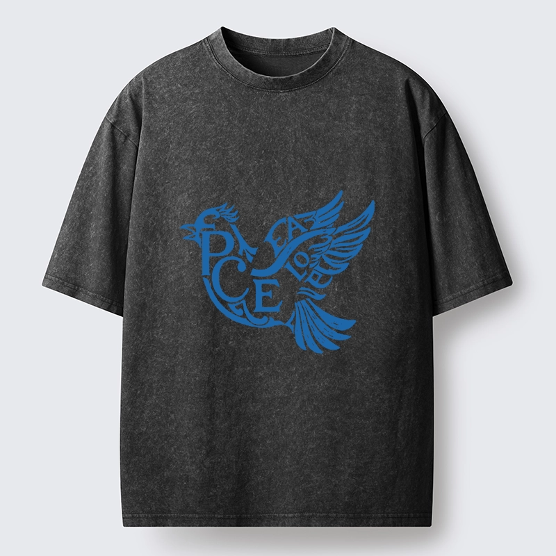 Tokyo-Tiger Peace Dove Washed T-Shirt