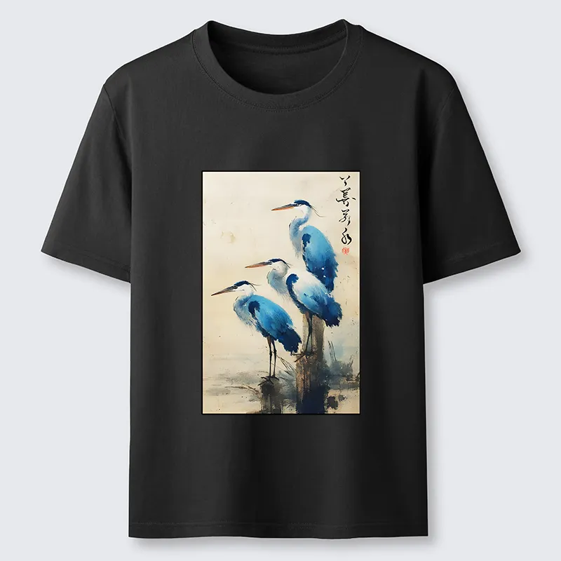 Tokyo-Tiger Great Blue Heron Japan Classic T-Shirt