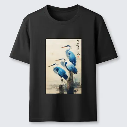 Tokyo-Tiger Great Blue Heron Japan Classic T-Shirt