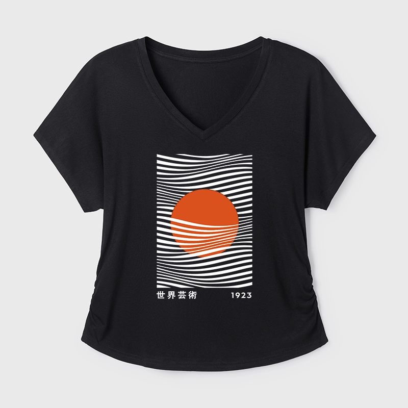 Tokyo-Tiger Minimalist Art Sun Modal Dolman Sleeve T-Shirt
