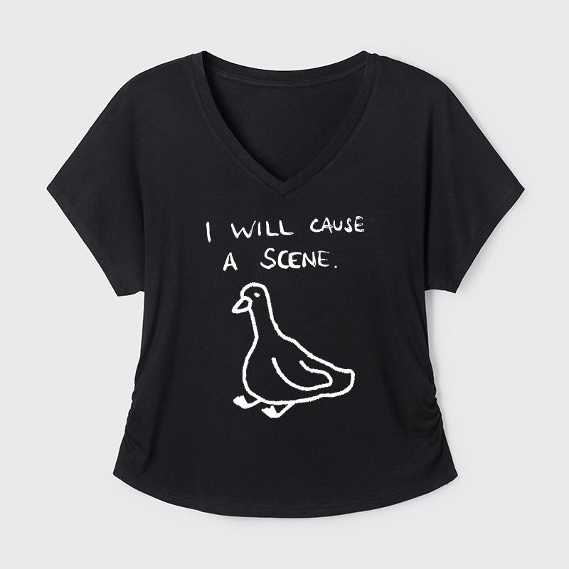 Tokyo-Tiger Stupid Goose Funny Japan Retro Modal Dolman Sleeve T-Shirt