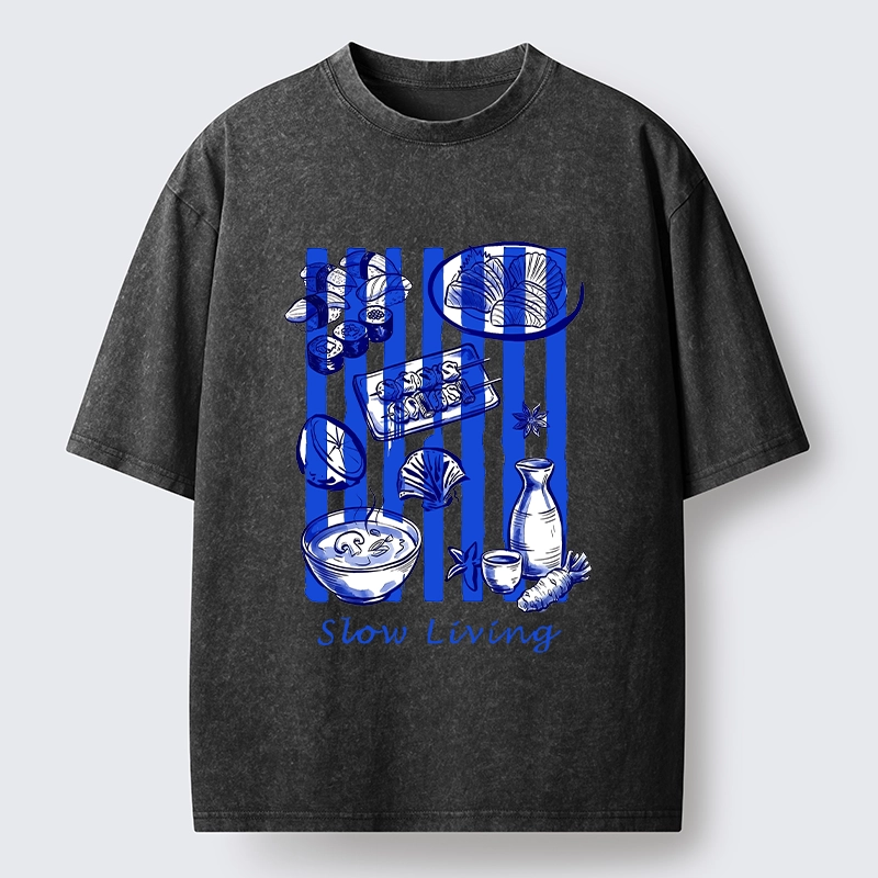 Tokyo-Tiger Slow Living Moments Washed T-Shirt